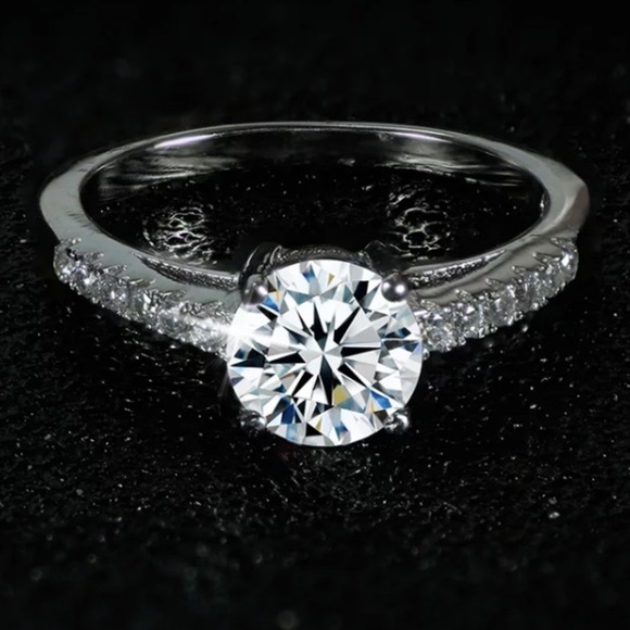 Jewelry - 925 Sterling silver engagement diamond ring